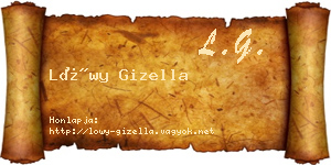 Lőwy Gizella névjegykártya